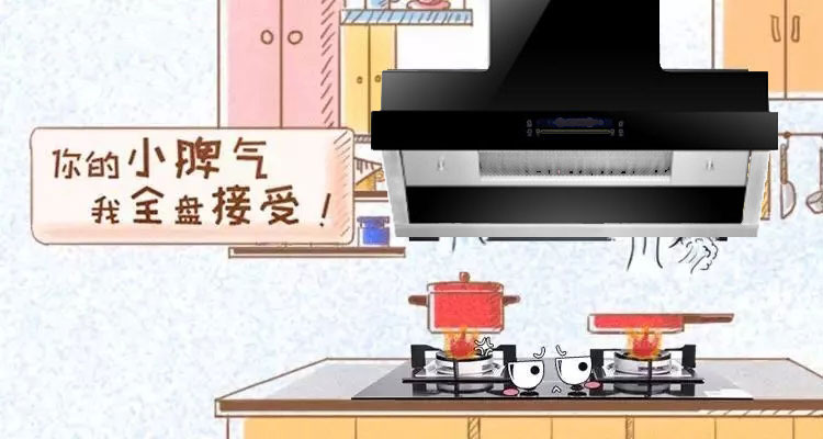 吸油煙機對燃氣灶說：你的小脾氣我全盤接受！